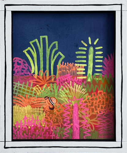 CORAL – White Frame Vertical de Frank Willems, Pintura a la venta en Singulart