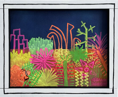 CORAL – White Frame Horizontal von Frank Willems, Malerei kaufen auf Singulart