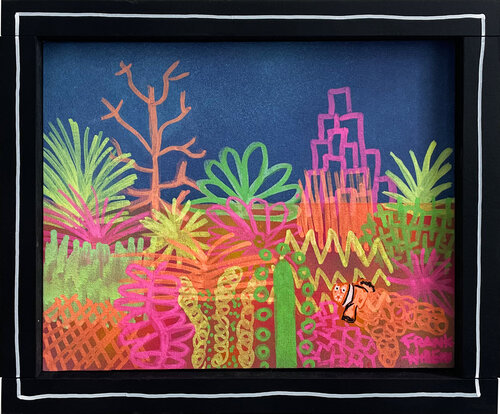 CORAL – Black Frame Horizontal di Frank Willems, Pittura in vendita su Singulart