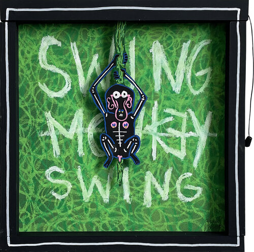 SWING MONKEY SWING #2 di Frank Willems, Pittura in vendita su Singulart