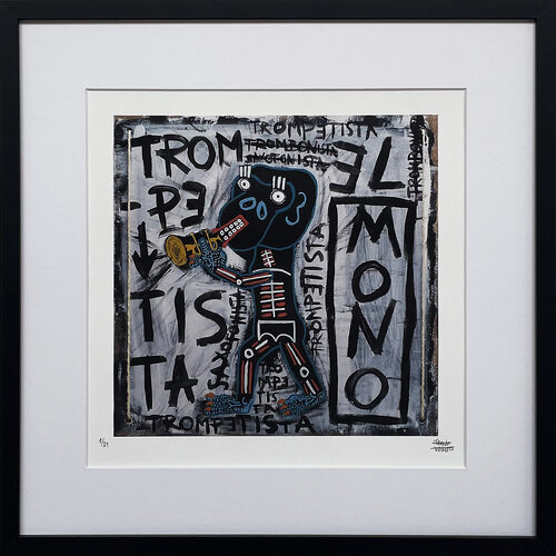 Limited Edt. Art Print – EL MONO TROMPETISTA van Frank Willems, Afdruk te koop op Singulart