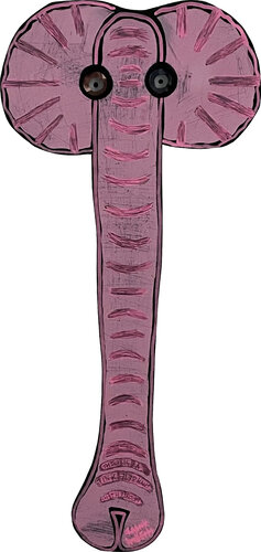 THERE IS A PINK ELEPHANT IN THE ROOM di Frank Willems, Pittura in vendita su Singulart