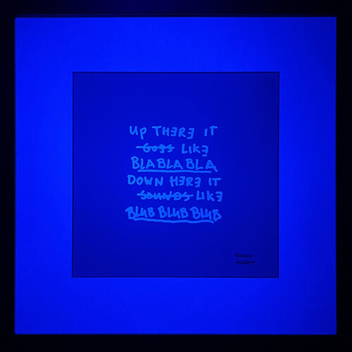 Limited Edition Text – BLABLABLA BLUBBLUBBLUB – LUMINOUS DEPTHS di Frank Willems, Stampa in vendita su Singulart