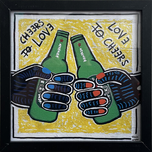 Limited Edt. Art Print – CHEERS TO LOVE / LOVE TO CHEERS (Heineken Bottle) Frank Willems