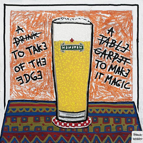 MAGIC TABLE CARPET (Heineken Glass) von Frank Willems, Malerei kaufen auf Singulart