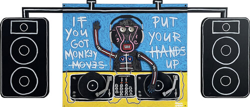 MONKEY DJ #2 di Frank Willems, Pittura in vendita su Singulart