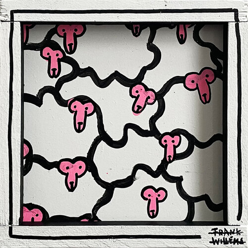 COUNTING SHEEP #6 - Small van Frank Willems, Schilderij te koop op Singulart
