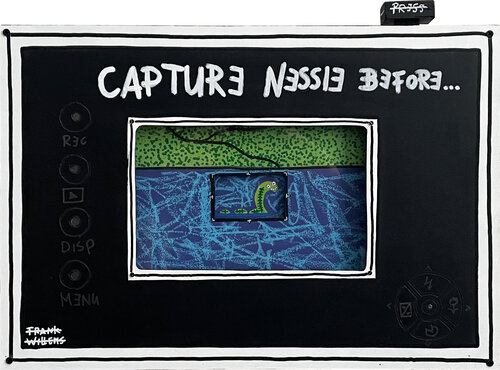 CAPTURE NESSIE BEFORE YOU MISS YOUR CHANCE di Frank Willems, Pittura in vendita su Singulart