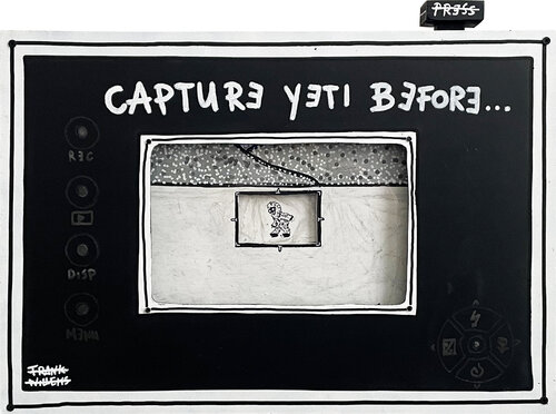 CAPTURE YETI BEFORE YOU MISS YOUR CHANCE di Frank Willems, Pittura in vendita su Singulart