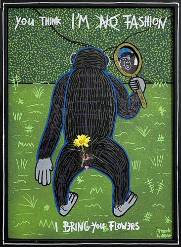 YOU THINK I’M NO FASHION – Black XL di Frank Willems, Pittura in vendita su Singulart