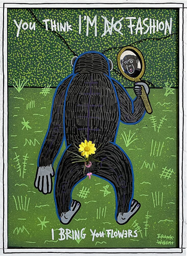 YOU THINK I’M NO FASHION – White XL di Frank Willems, Pittura in vendita su Singulart