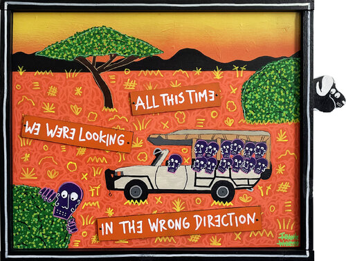 LOOKING FOR THE BIG FIVE – BUFFALO by Frank Willems, Painting for Sale on Singulart