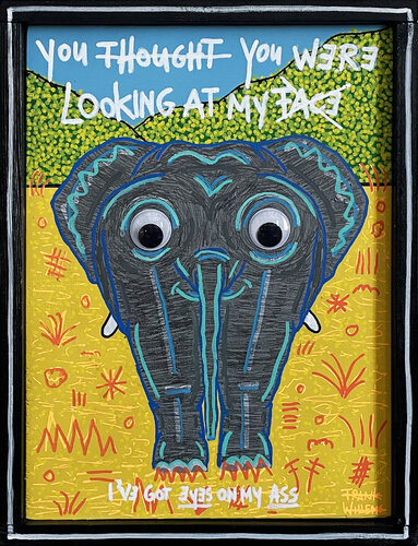 EYES ON MY ASS – BLACK FRAME by Frank Willems, 絵画 for Sale on Singulart