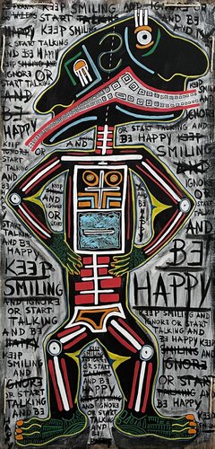 KEEP SMILING AND BE HAPPY de Frank Willems, Pintura a la venta en Singulart