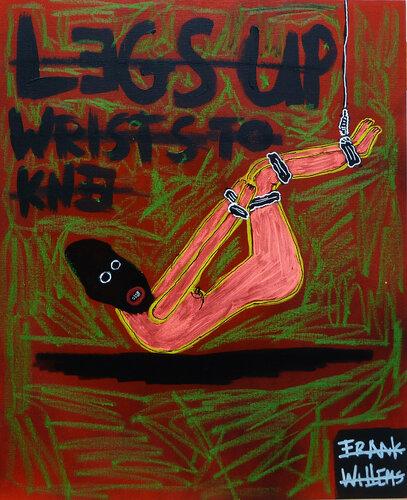 BDSM LEGS-UP WRIST TO KNEE van Frank Willems, Schilderij te koop op Singulart
