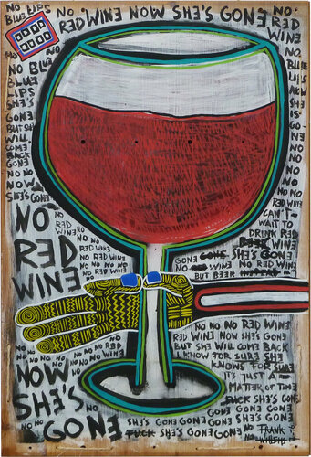 NO RED WINE NOW SHE'S GONE van Frank Willems, Schilderij te koop op Singulart