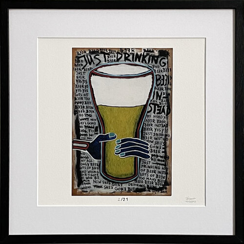 Limited Edt. Art Print - JUST DRINKING BEER INSTEAD Frank Willems