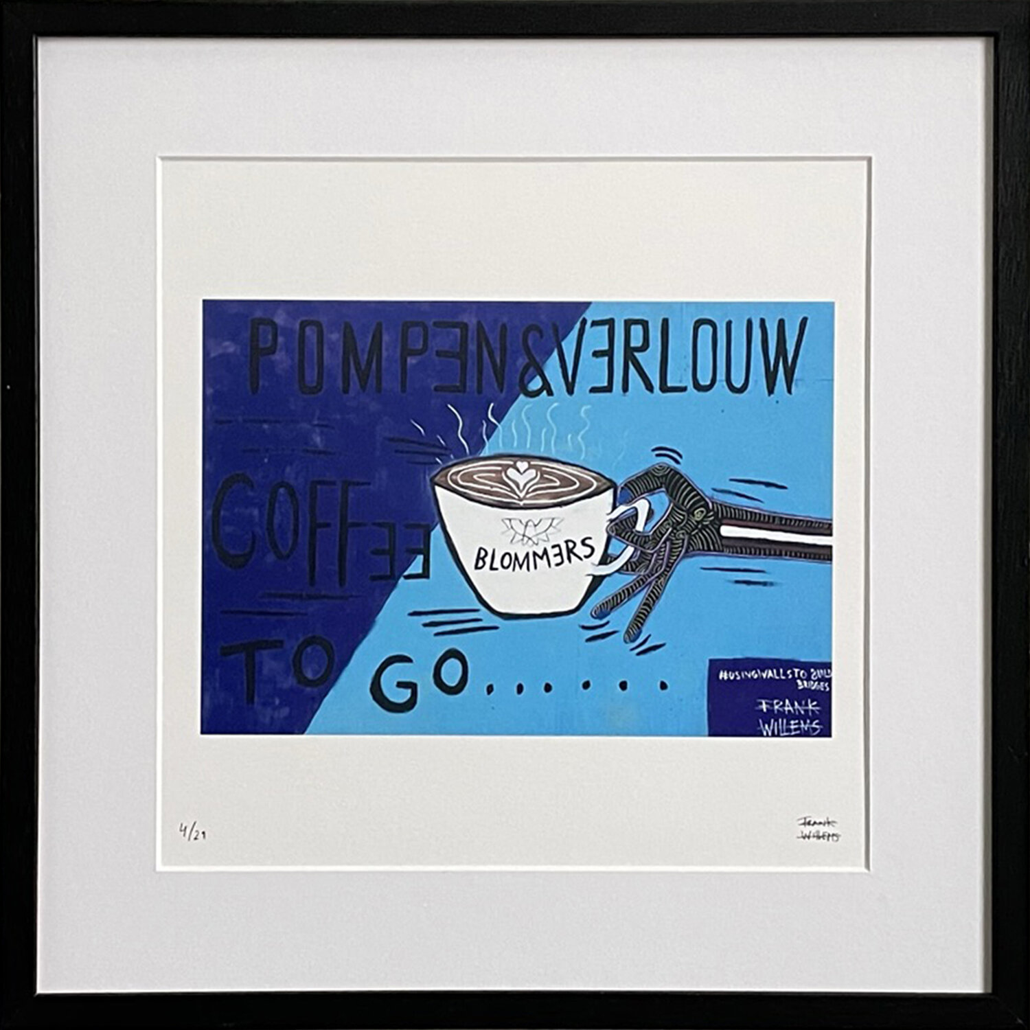 LIMITED EDT. ART PRINT – COFFEE TO GO Frank Willems Druck zu verkaufen
