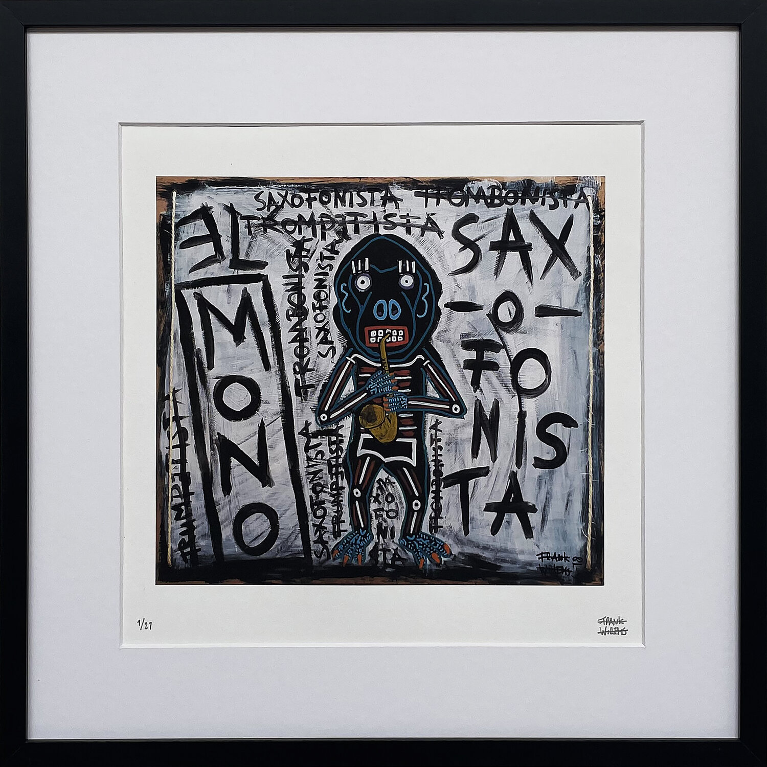 Limited Edt. Art Print – EL MONO SAXOFONISTA Frank Willems Druck zu verkaufen