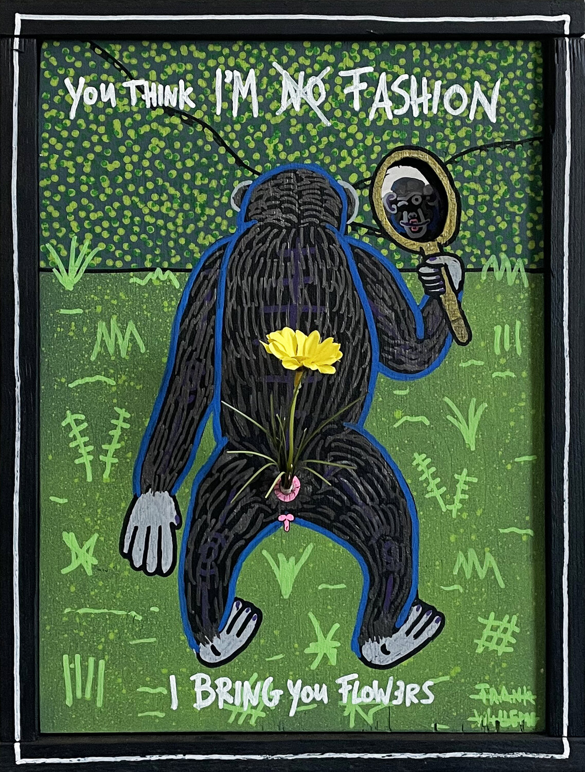 YOU THINK I’M NO FASHION – Black M Frank Willems Originalgemälde zu verkaufen