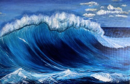 Ola turquesa by Natalia Avondet, Painting for Sale on Singulart