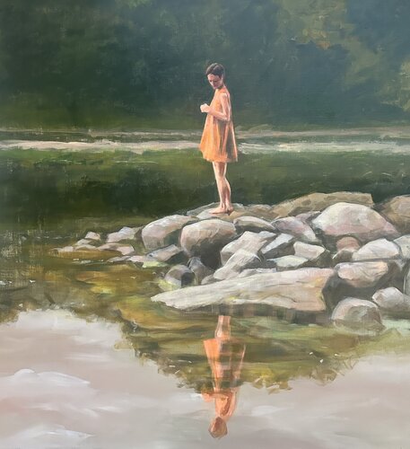 Who looks inside awakes di Nicole S. Pousset, Pittura in vendita su Singulart