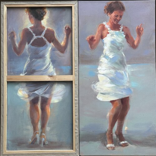 To much joy for one side  :-) by Nicole S. Pousset, Painting for Sale on Singulart