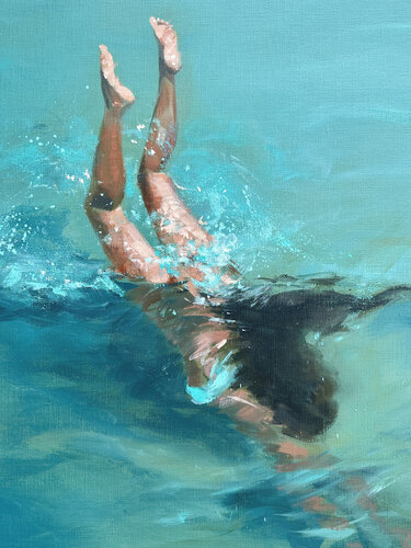 Dive in to tranquility by Nicole S. Pousset, Painting for Sale on Singulart
