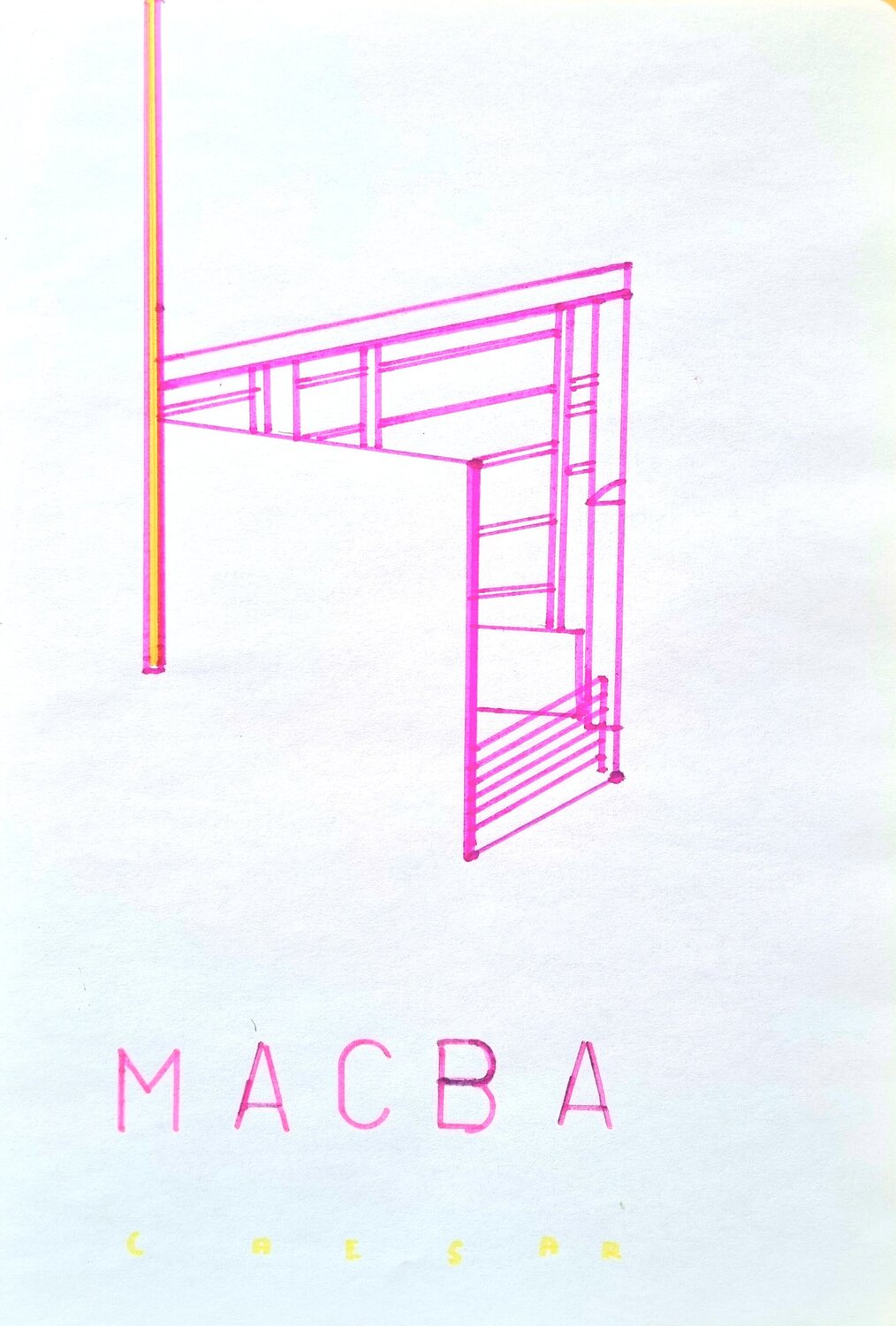 MACBA D9 César Sanchez Gonzalez Drawing for sale