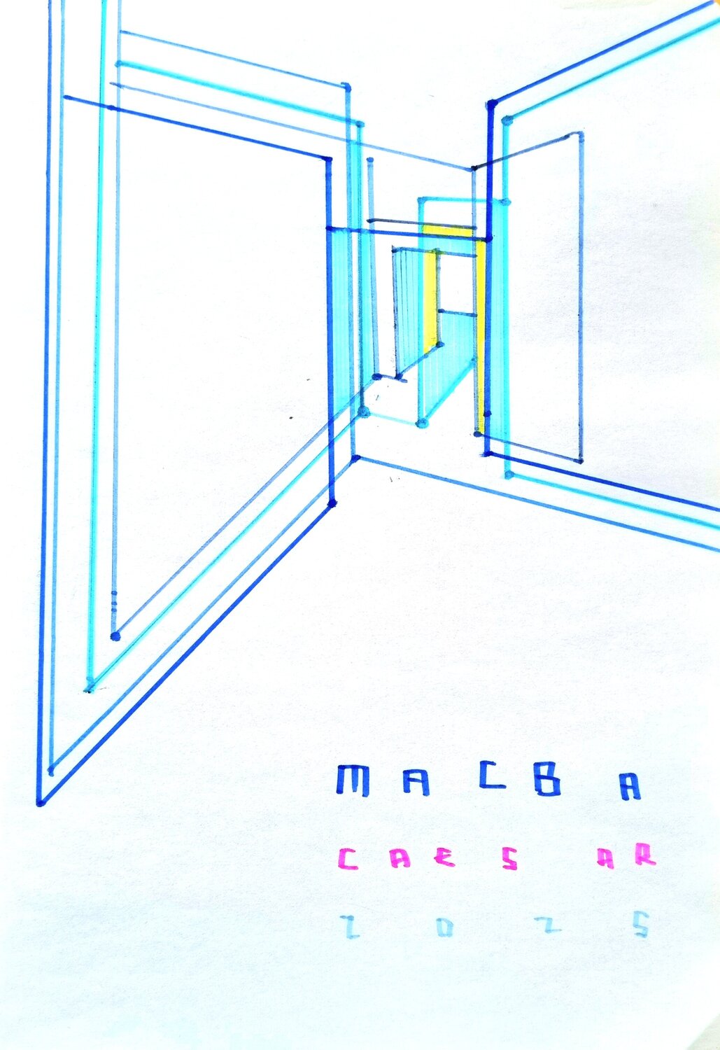 MACBA D10 César Sanchez Gonzalez Drawing for sale