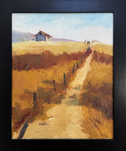 The Barn on the Hill di Kathy King, Pittura in vendita su Singulart
