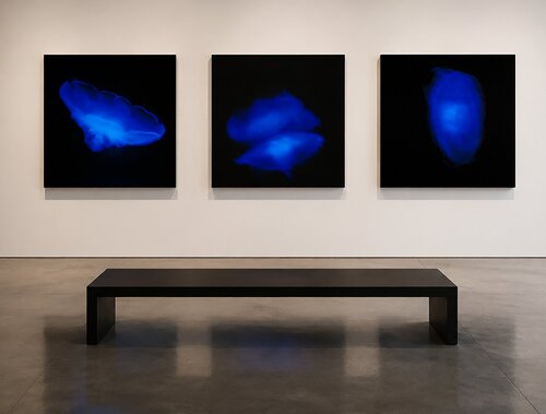 Blue Sponge Series ( 3 imagens, each 80X80) van Luciana Napchan, Fotografie te koop op Singulart