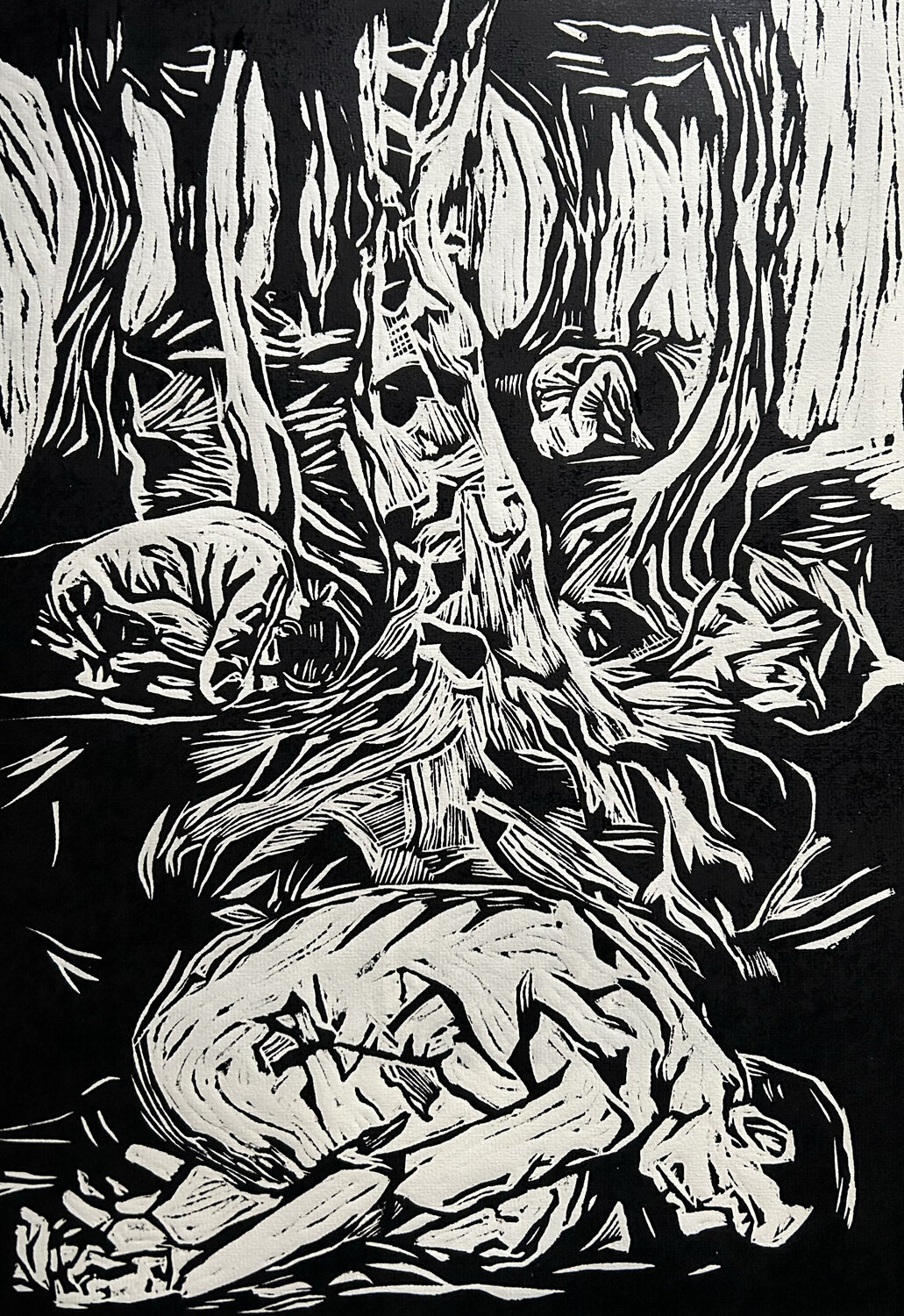 Into the woods II Luciana Napchan Originalgemälde zu verkaufen