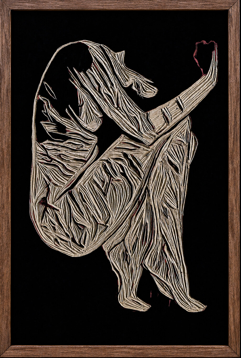 Into the woods VIII, woodcut Luciana Napchan Originalgemälde zu verkaufen