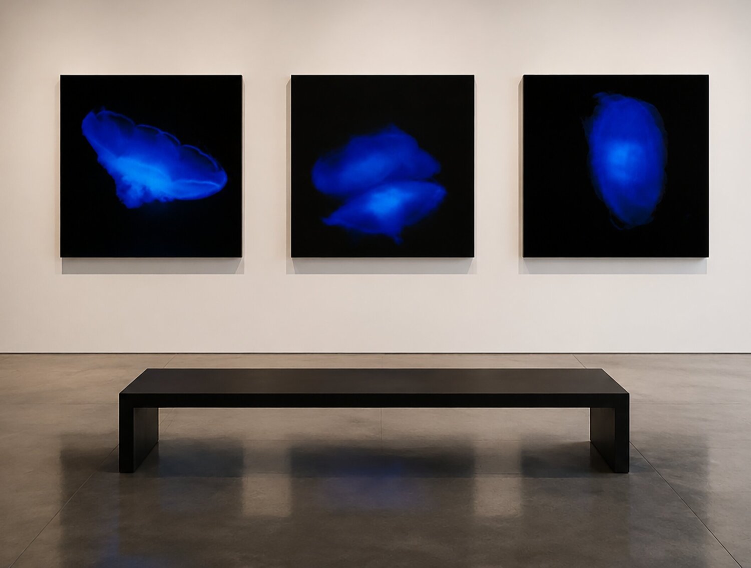 Blue Sponge Series ( 3 imagens, each 80X80) Luciana Napchan Fotografie te koop