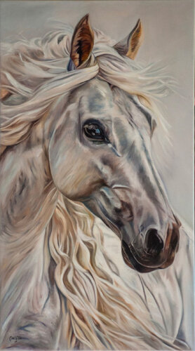Elegancia en movimiento by María Ignacia Muñoz Merino, Painting for Sale on Singulart