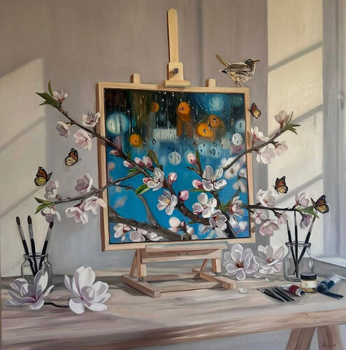 Primavera suspendida by María Ignacia Muñoz Merino, Painting for Sale on Singulart