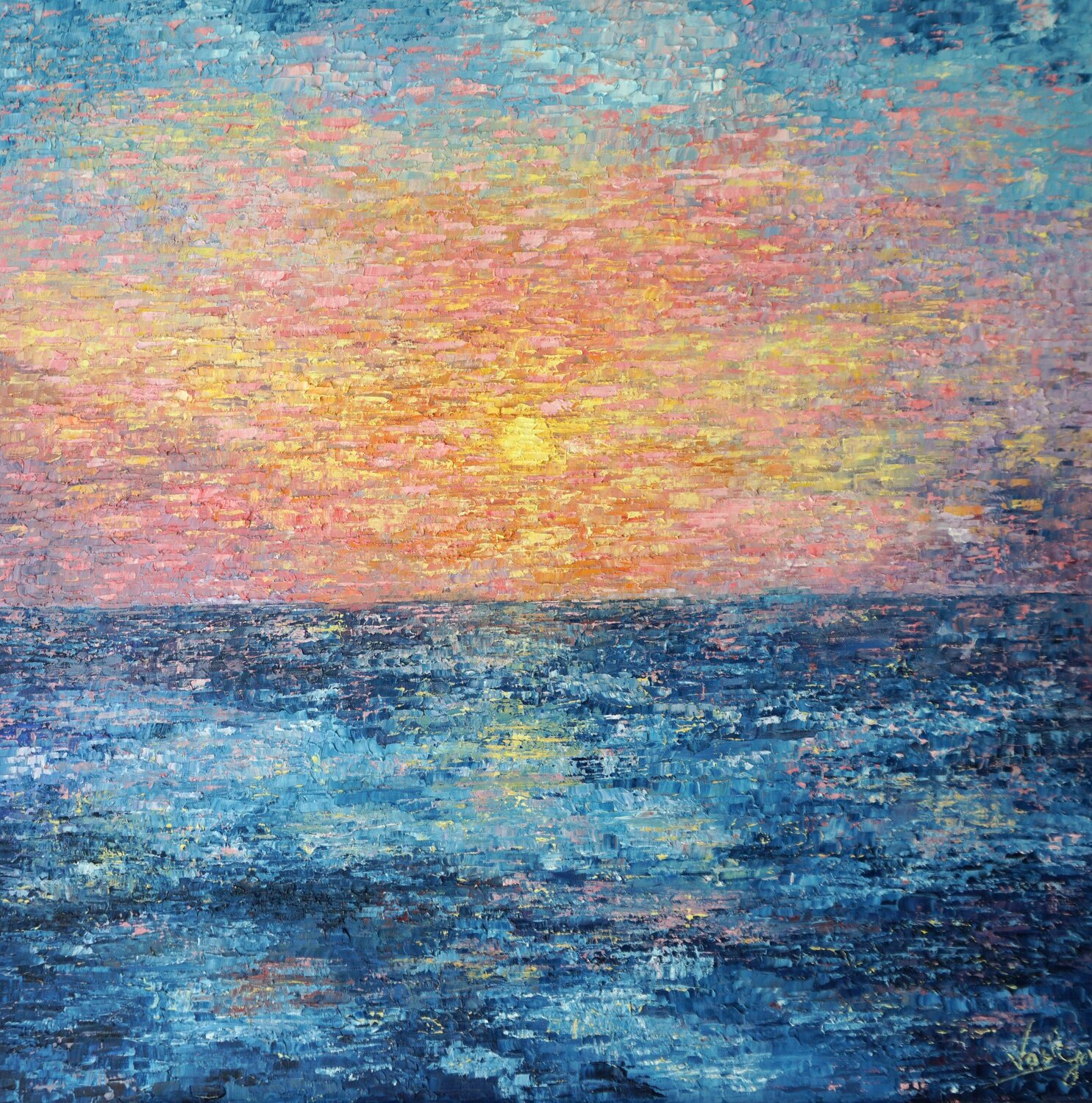 Where the Sea Listens to the Sky Galina Vasiljeva Originalgemälde zu verkaufen