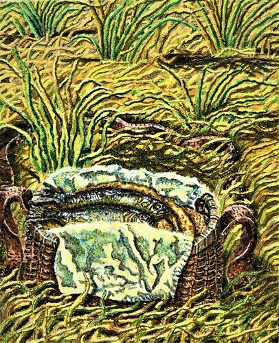 Fed by a Miricle of Compassion by Stephen Vattimo, Painting for Sale on Singulart