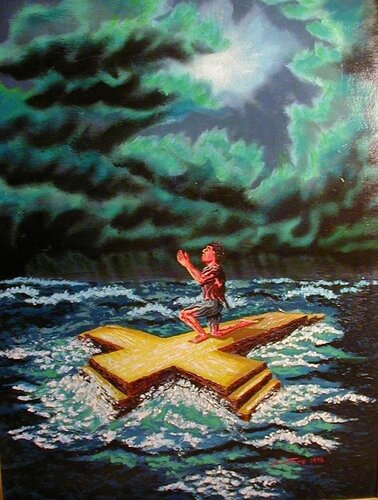 Salvation in a storm de Stephen Vattimo, Pintura a la venta en Singulart