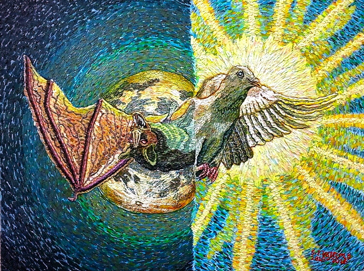 Terror and P{eace Stephen Vattimo Pintura original en venta