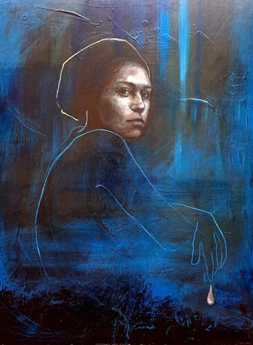 La goutte d'eau III von Sandra Quintin, Malerei kaufen auf Singulart