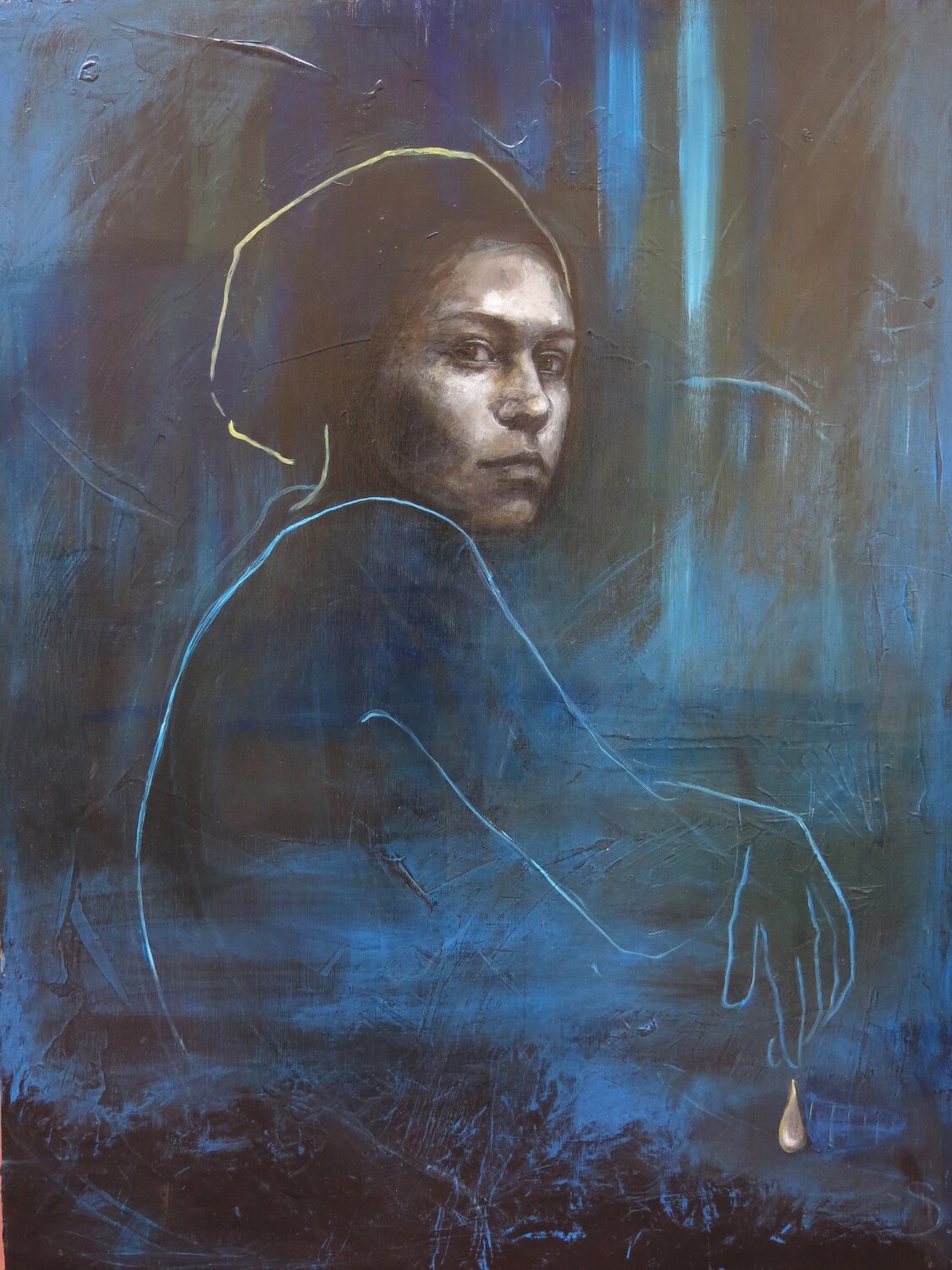 La goutte d'eau III Sandra Quintin Original painting for sale