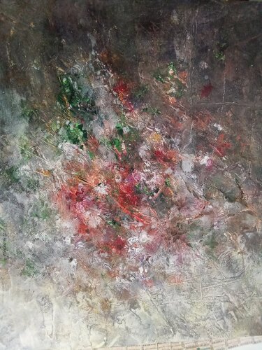 Fiori sullo stagno de Fabio Morini magenta, Pintura a la venta en Singulart