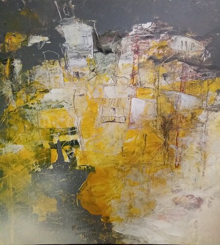 Borgo della Tuscia by Fabio Morini magenta, 絵画 for Sale on Singulart