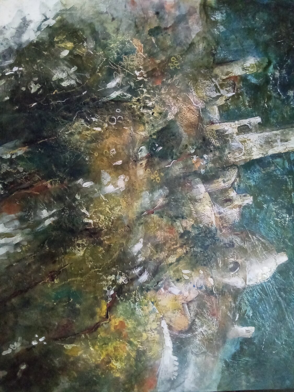 Notte di luna Fabio Morini magenta Pintura original en venta