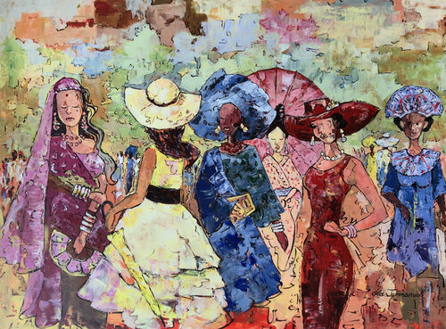 Glamour and Power II by Immanuel Ola, Painting for Sale on Singulart