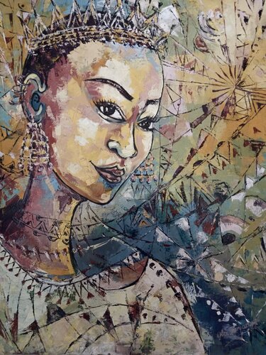 "she who must be revered" by Immanuel Ola, Painting for Sale on Singulart