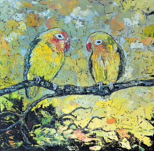 Colours of the Amazon by Immanuel Ola, Painting for Sale on Singulart