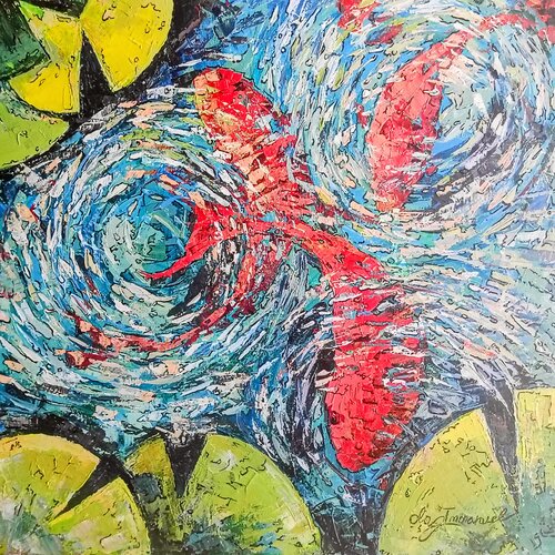 Ripples and Rhythm II von Immanuel Ola, Malerei kaufen auf Singulart